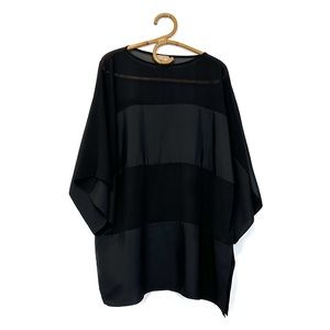 Ted Baker |‎ Mollea Sheer Striped Panel Tunic Blouse Size S